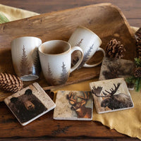 Clearwater Pines Mug & Lodge Animals Coaster Set - Ozark Cabin Décor, LLC