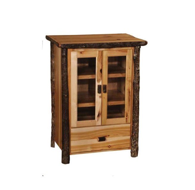 Hickory Log Media Cabinet - Ozark Cabin Décor, LLC