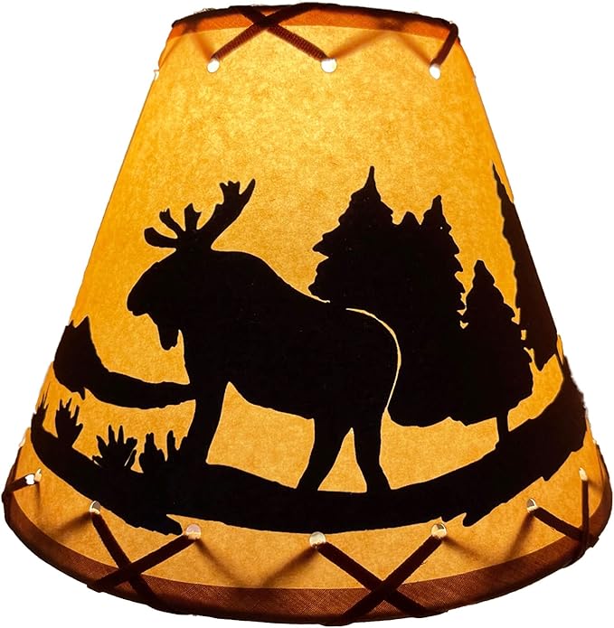 Moose Lamp Clip - On Shade - 9" - Ozark Cabin Décor, LLC