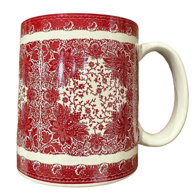 Patchwork Red Bandana Coffee Mug - Set of 8 - Ozark Cabin Décor, LLC