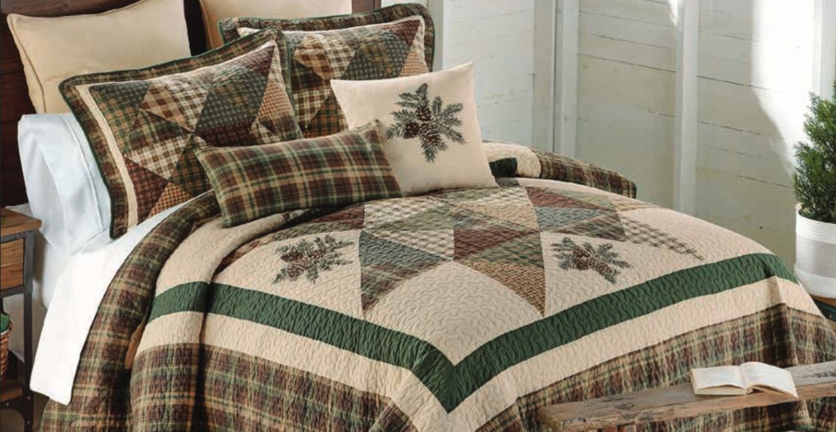 Pine Star 3Pc Quilt Set - King - Ozark Cabin Décor, LLC