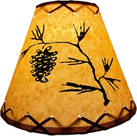 Pinecone Clip - On Lamp Shade - 9 inch - Ozark Cabin Décor, LLC