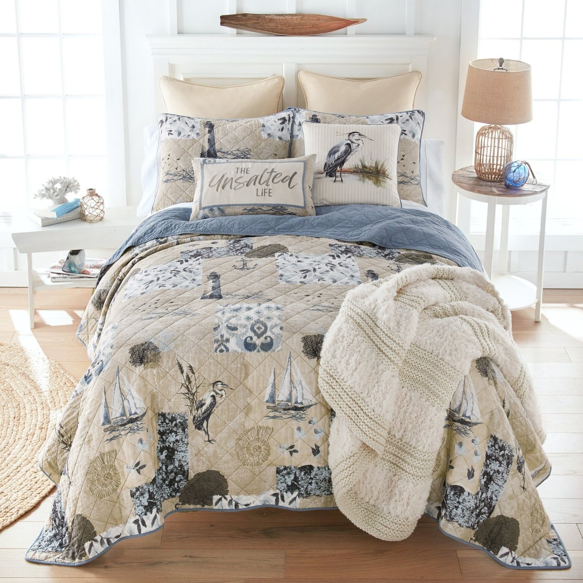 Seascape Quilt Set - King - Ozark Cabin Décor, LLC