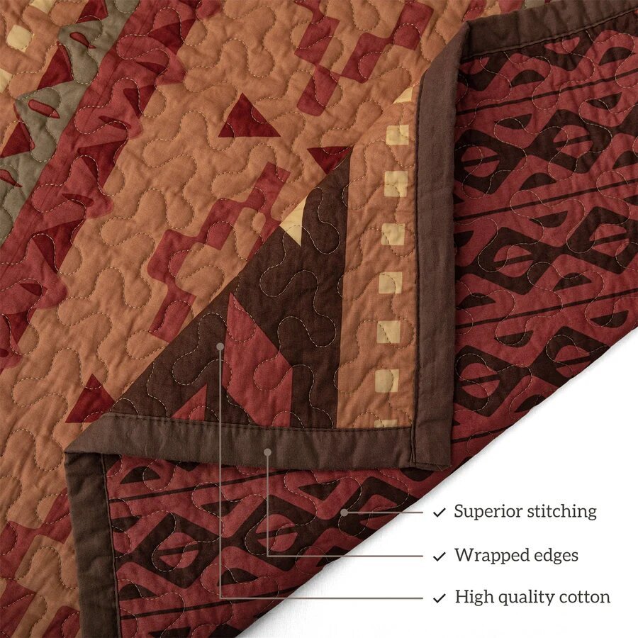 Broken Arrow Reversible Quilt Set - King - Ozark Cabin Décor, LLC