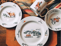 Ranch Life 16 - Pc Ceramic Dinnerware Set - Ozark Cabin Décor, LLC