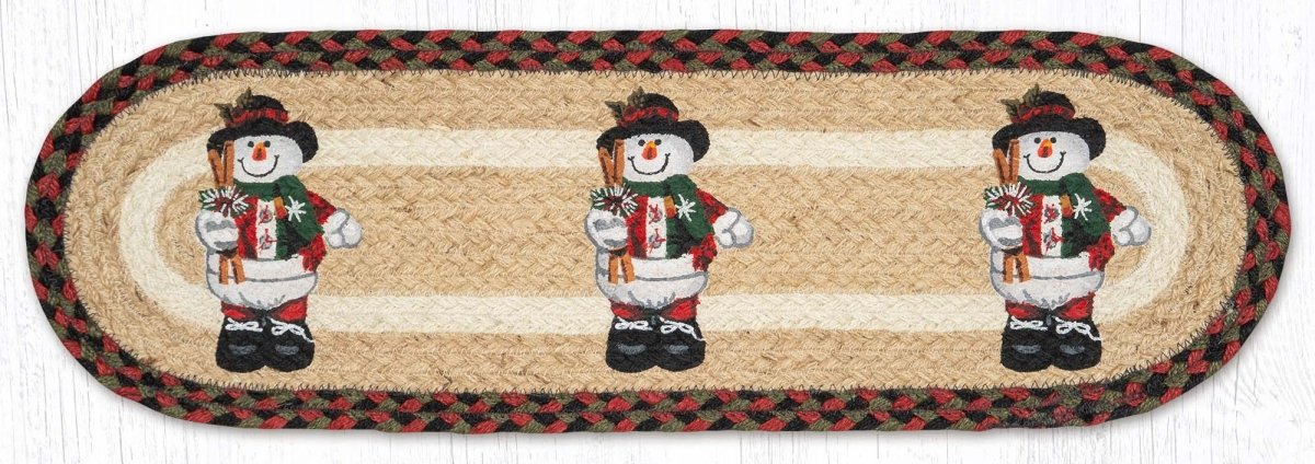 Snowman With Top Hat Stair Tread - Ozark Cabin Décor, LLC