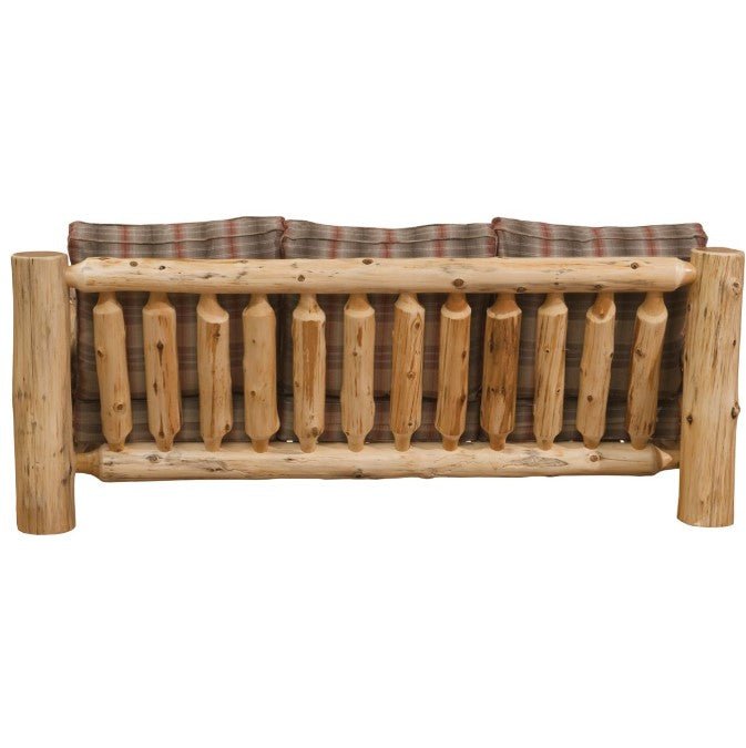 Cedar Log Sofa w/Upgrade Fabric - Ozark Cabin Décor, LLC