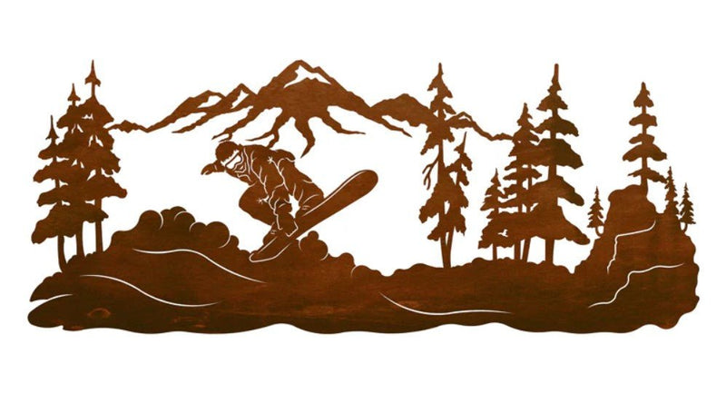 Snowboarder 42" Wall Art - Ozark Cabin Décor, LLC