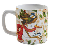 Snowman And Chickadee Mug - Set of 4 - Ozark Cabin Décor, LLC