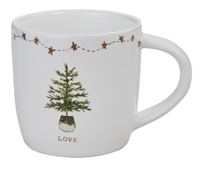 Rustic Christmas Love Mug - Set of 4 - Ozark Cabin Décor, LLC