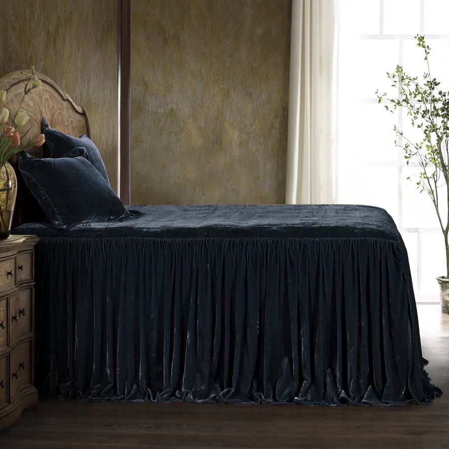 Stella Faux Silk Velvet Bedspread Set - King - Ozark Cabin Décor, LLC