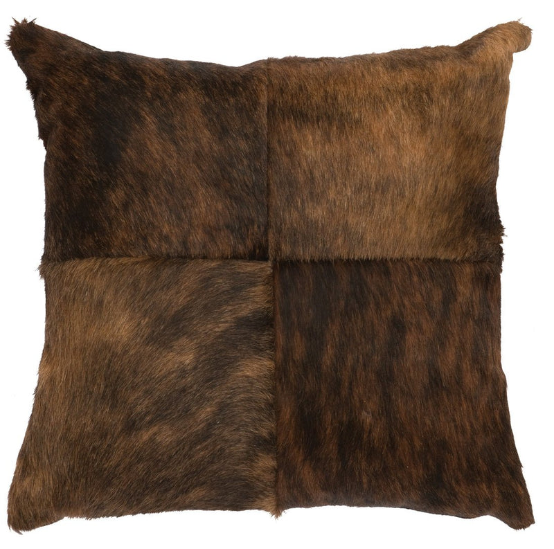 Dark Brindle Leather Pillow - Ozark Cabin Décor, LLC