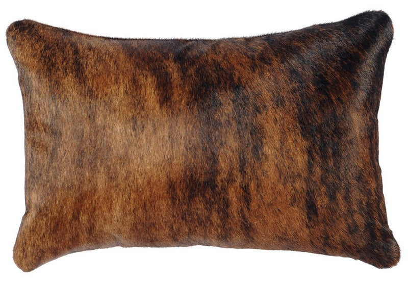 Dark Brindle Leather Pillow (12"x18") - Ozark Cabin Décor, LLC