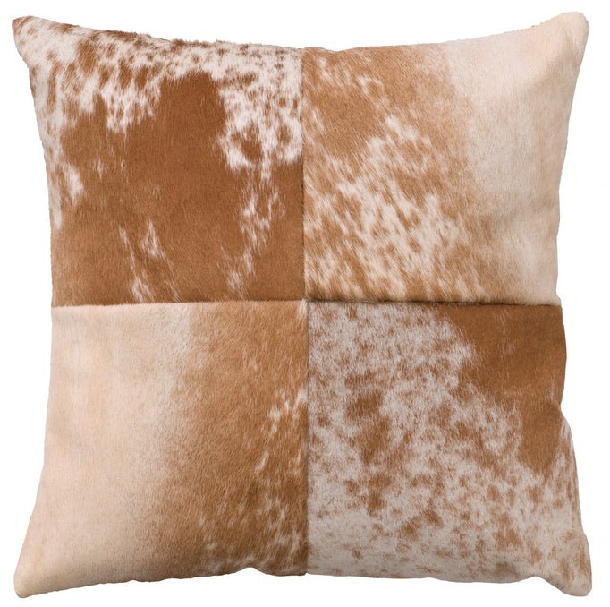 Speckled Light Brown Leather Pillow - Ozark Cabin Décor, LLC