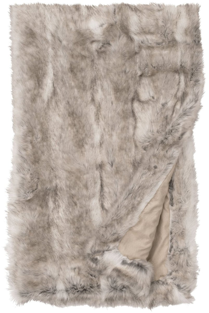 Canadian Stone Fox Faux Fur Throw - Ozark Cabin Décor, LLC