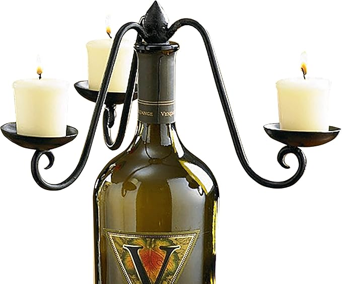 Candelabra Wine Bottle Topper - Ozark Cabin Décor, LLC