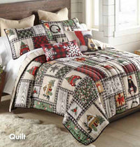 Winter Cottage Quilt Set - Twin - Ozark Cabin Décor, LLC