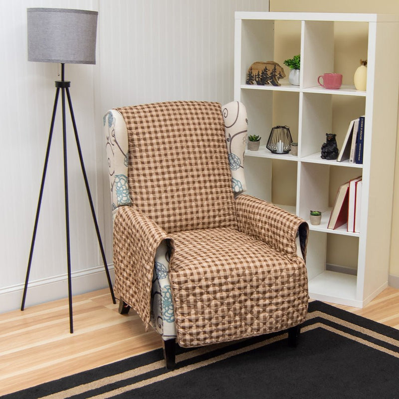 Brown Bear Reversible Quilted Chair Cover - Ozark Cabin Décor, LLC