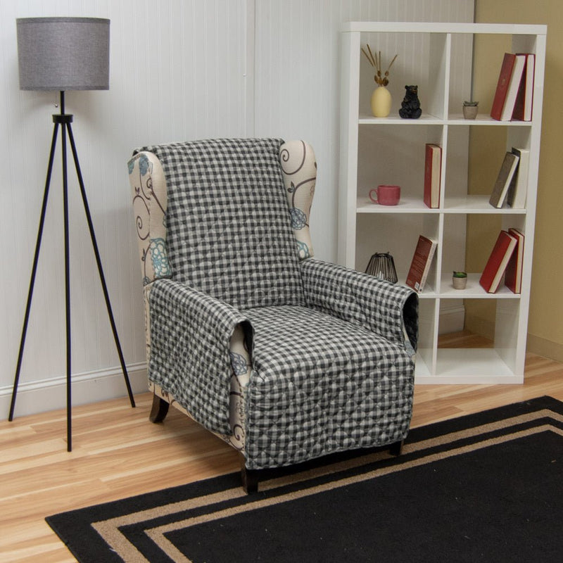 Red Forest Reversible Quilted Chair Cover - Ozark Cabin Décor, LLC