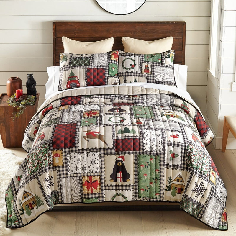 Winter Cottage Quilt Set - Twin - Ozark Cabin Décor, LLC