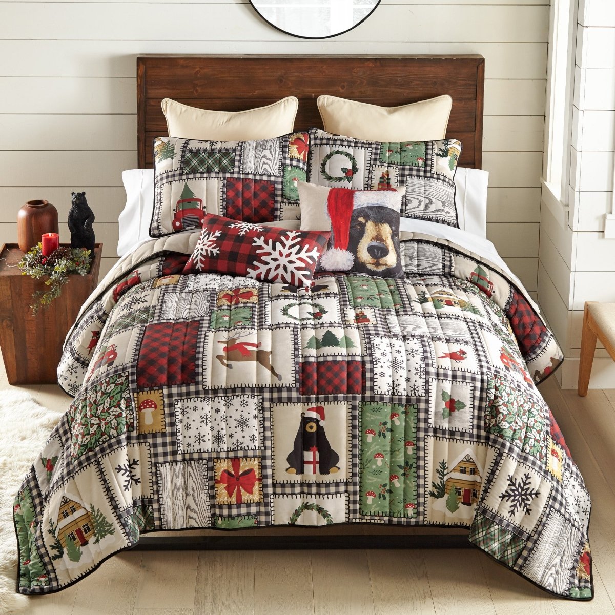 Winter Cottage Quilt Set - Twin - Ozark Cabin Décor, LLC