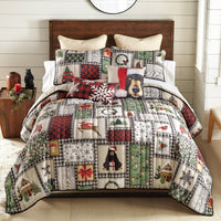 Winter Cottage Quilt Set - Queen - Ozark Cabin Décor, LLC