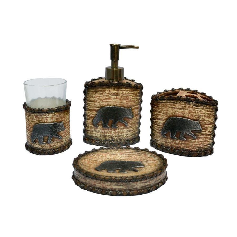 Bear Complete 9 - PC Bathroom Set - Ozark Cabin Décor, LLC