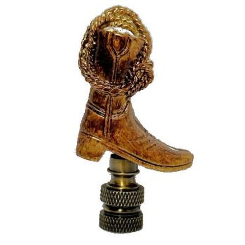 Boot Lamp Shade Finial - Ozark Cabin Décor, LLC