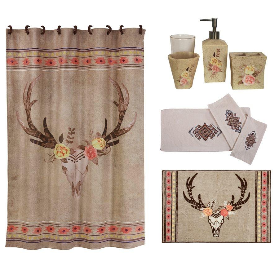 Desert Skull Bohemian 9 - PC Bathroom Set - Ozark Cabin Décor, LLC