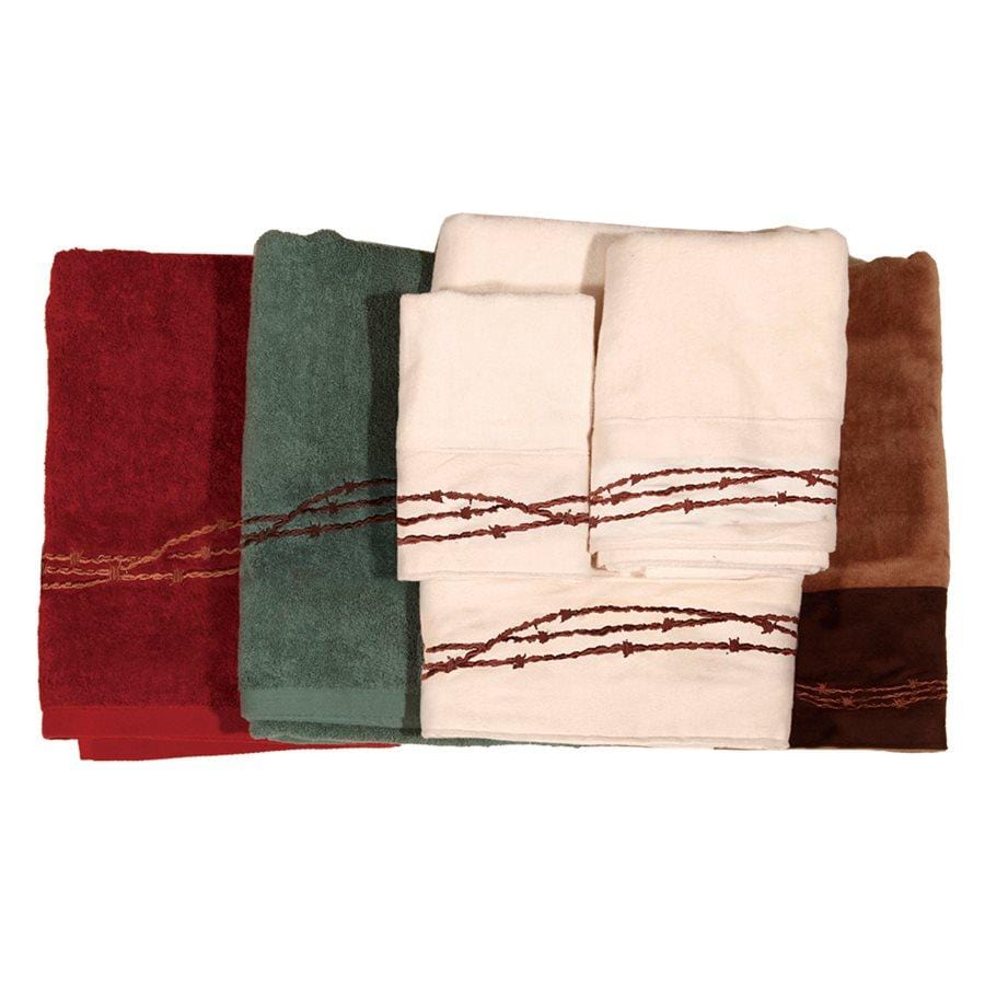 Embroidered Barbwire 6-PC Bath Towel Set - 3 Colors