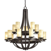 Franklin Iron 33" Bronze Chandelier - Ozark Cabin Décor, LLC