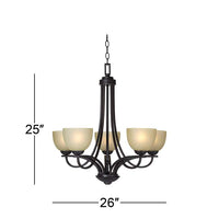 Bennington 26" Chandelier - Ozark Cabin Décor, LLC