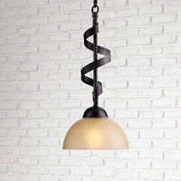 Bronzeador 7" Wide Spiral Ribbon Mini Pendant - Ozark Cabin Décor, LLC