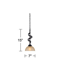 Bronzeador 7" Wide Spiral Ribbon Mini Pendant - Ozark Cabin Décor, LLC