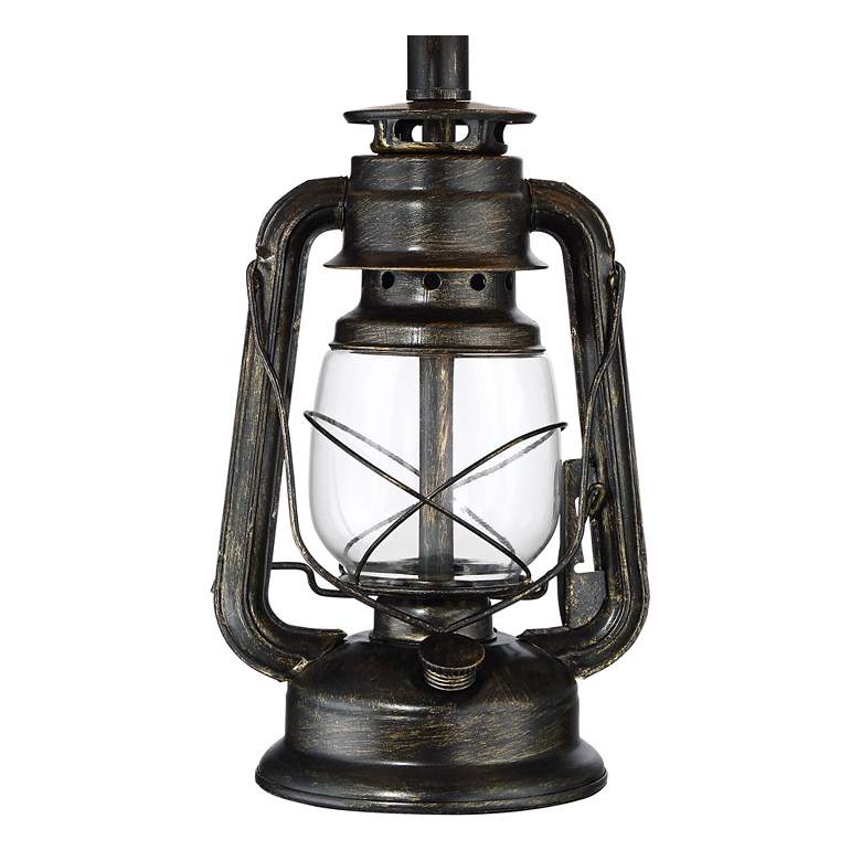 Weathered Bronze Miner Lantern Lamp Set - Ozark Cabin Décor, LLC