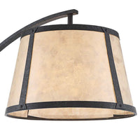 Franklin Iron Works Oak River 66 1/2" Gray Blond Mica Arc Floor Lamp - Ozark Cabin Décor, LLC