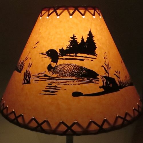 Loon On Lake Lamp Shade - 12" - Ozark Cabin Décor, LLC