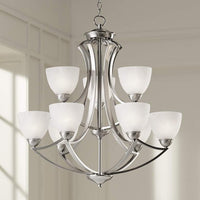 Possini 30" Wide Satin Nickel Chandelier