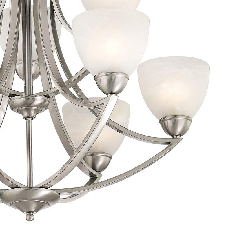 Possini 30" Wide Satin Nickel Chandelier - Ozark Cabin Décor, LLC