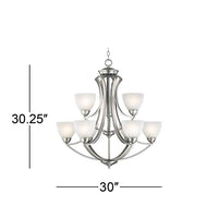 Possini 30" Wide Satin Nickel Chandelier - Ozark Cabin Décor, LLC