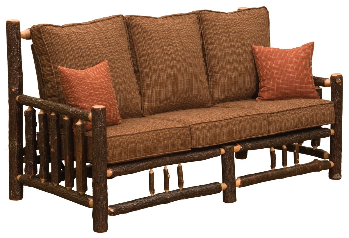 Hickory Log Sofa - Ozark Cabin Décor, LLC