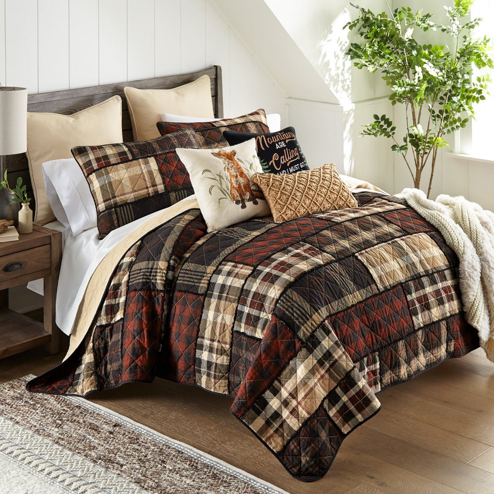 LJ Plaid Cotton 3 - Pc Quilt Set - King - Ozark Cabin Décor, LLC