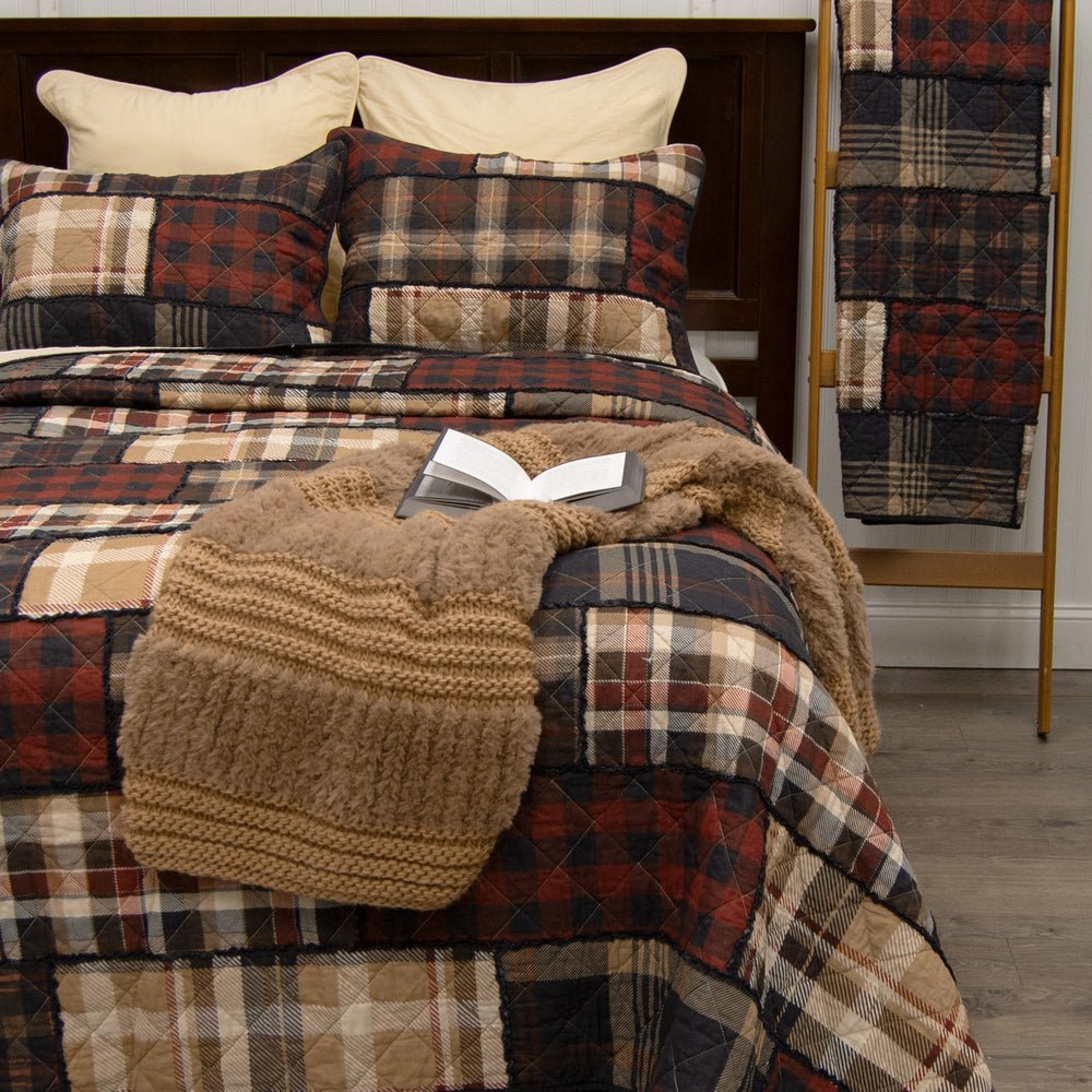 LJ Plaid Cotton 3 - Pc Quilt Set - King - Ozark Cabin Décor, LLC