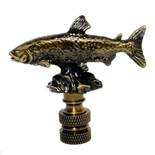 Salmon Lamp Shade Finial - Ozark Cabin Décor, LLC