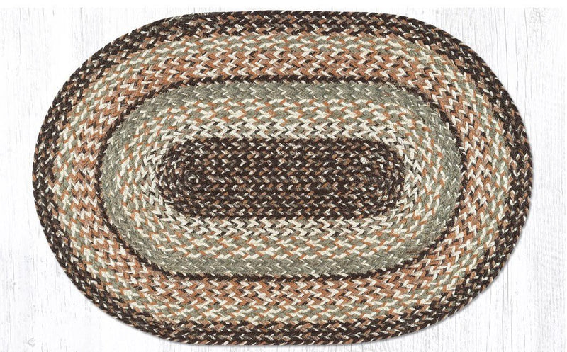 Sandstone & Sage Braided Rug - Oval - Ozark Cabin Décor, LLC