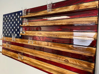 Wooden American Flag Shot Glass/Collection Display - Ozark Cabin Décor, LLC