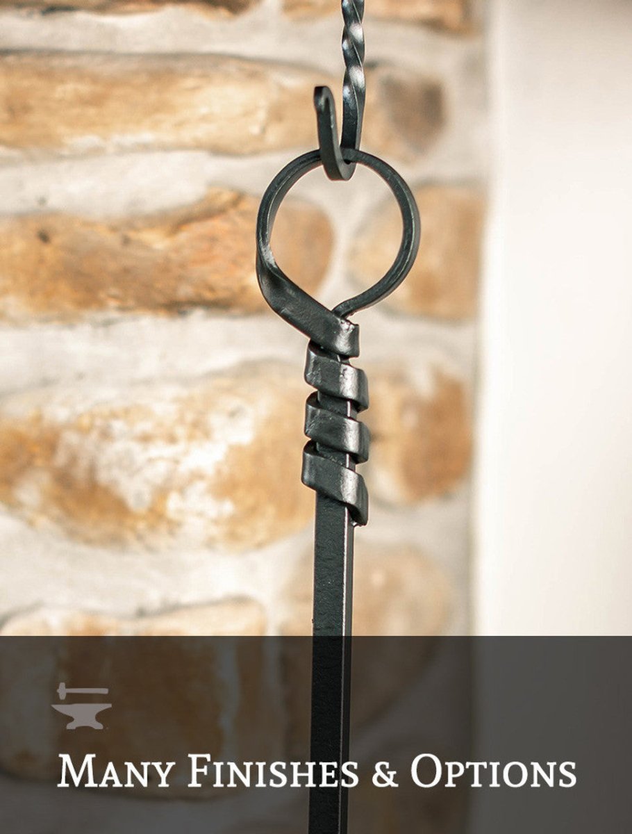 Square Loop Hand Forged Fire Poker - Ozark Cabin Décor, LLC