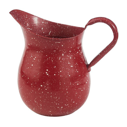 Red Graniteware Enamel Pitcher - Ozark Cabin Décor, LLC