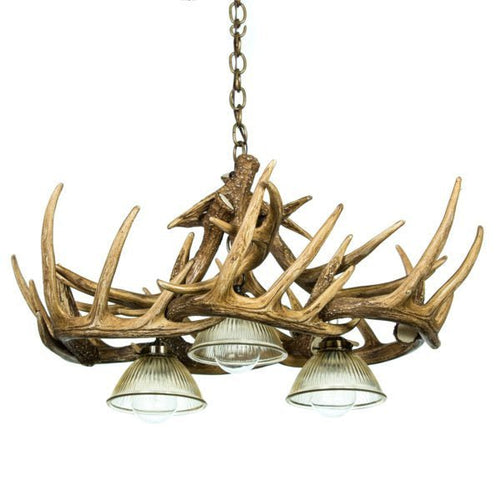 Whitetail Deer 10 Antler Chandelier w/3 Downlights - Ozark Cabin Décor, LLC