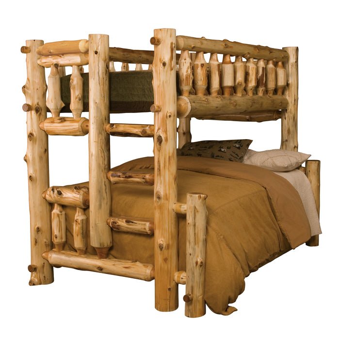 Cedar Log Double/Single Bunk Bed | Ozark Cabin Décor LLC – Ozark Cabin ...